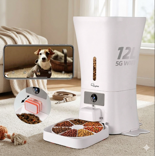 SKYMEE 12L Smart Pet Feeder with HD Camera